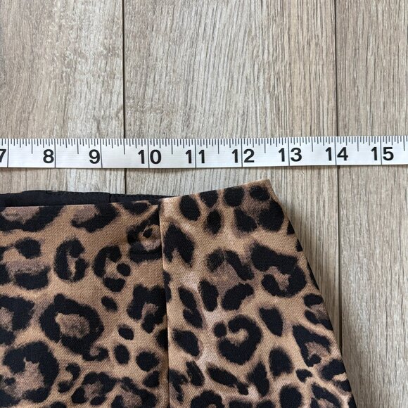 NWT White House Black Market Leopard Pencil Skirt Womens Size 0 Animal Print 90s - Picture 9 of 16